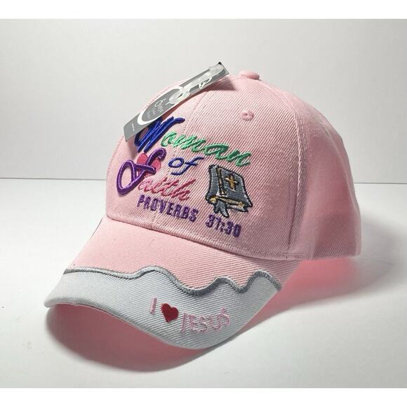 Swanson Christian Supply Set of 4 “Women of Faith” Christian Pink Cap Hat NEW - Picture 4 of 8